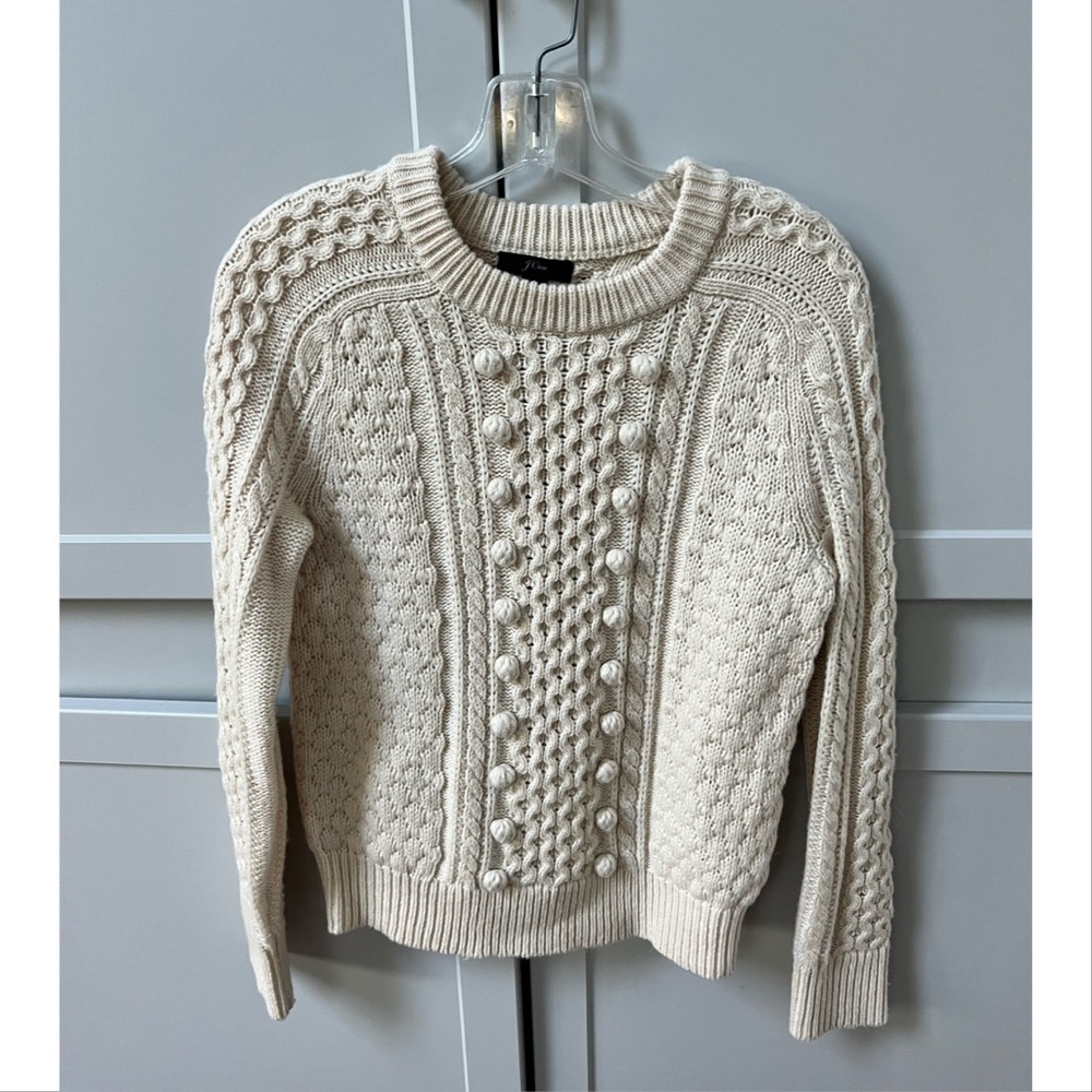 J Crew cream sweater, size XS